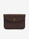 Michael Kors Hnedo-čierna dámska vzorovaná kožená kabelka 2v1 Michael Kors Open Tote Bag