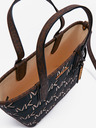 Michael Kors Hnedo-čierna dámska vzorovaná kožená kabelka 2v1 Michael Kors Open Tote Bag