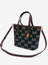 Michael Kors Hnedo-čierna dámska vzorovaná kožená kabelka 2v1 Michael Kors Open Tote Bag