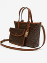 Michael Kors Tmavohnedá dámska vzorovaná taška Michael Kors XS Open Tote