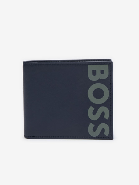 BOSS Tmavomodrá pánska kožená peňaženka Hugo Boss