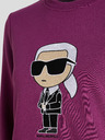 Karl Lagerfeld Fialová dámska mikina KARL LAGERFELD