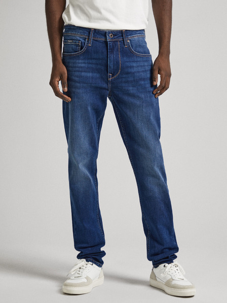 Pepe Jeans Tmavomodré pánske džínsy úzkeho strihu Pepe Jeans