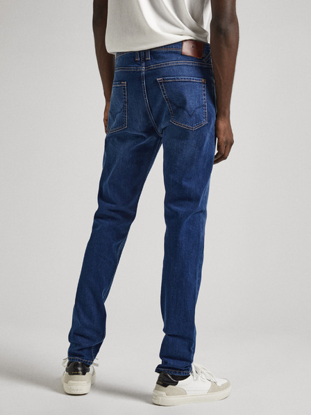Pepe Jeans Tmavomodré pánske džínsy úzkeho strihu Pepe Jeans