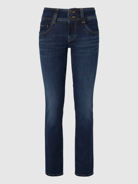 Pepe Jeans Tmavomodré dámske slim fit džínsy Pepe Jeans