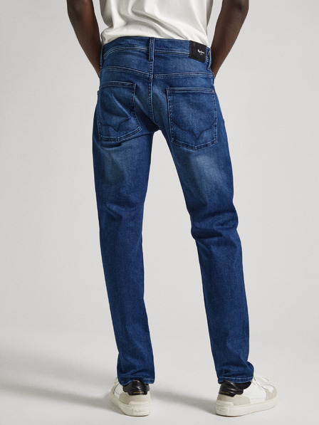 Pepe Jeans Tmavomodré pánske džínsy úzkeho strihu Pepe Jeans