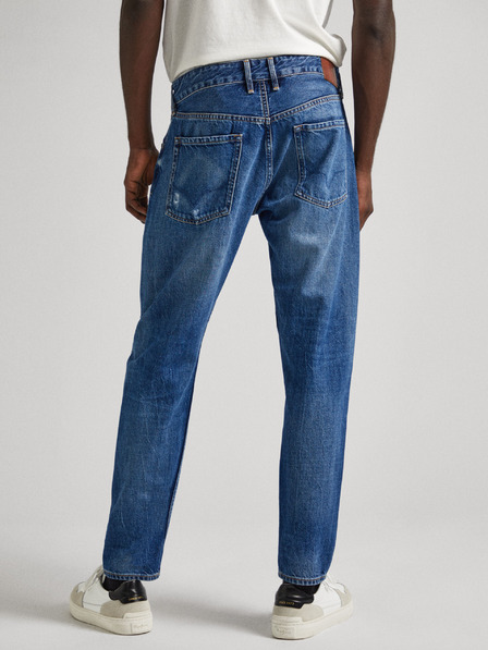 Pepe Jeans Modré pánske džínsy rovného strihu Pepe Jeans