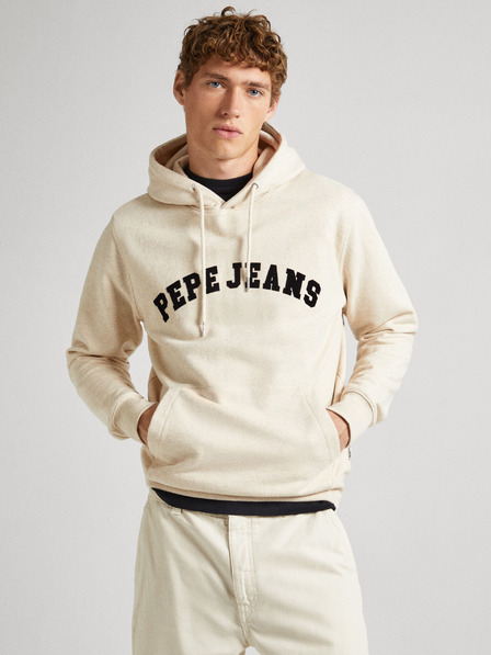 Pepe Jeans Krémová pánska mikina s kapucňou Pepe Jeans
