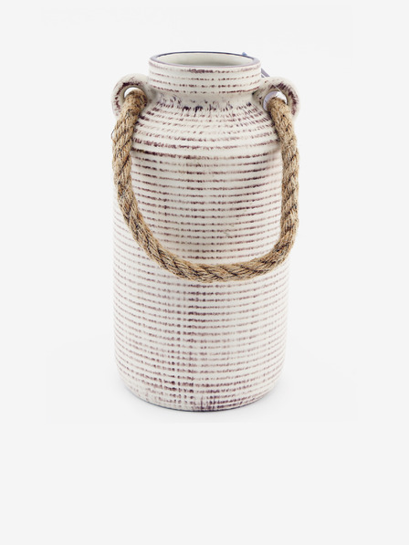 SIFCON Kameninová váza s lanovou rukoväťou 26x13cm SIFCON