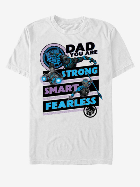 ZOOT.Fan Biele unisex tričko ZOOT.Fan Marvel Panther Dad