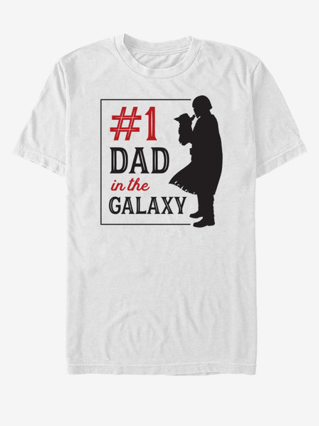 ZOOT.Fan Biele unisex tričko ZOOT.Fan Star Wars Mando Silhouette