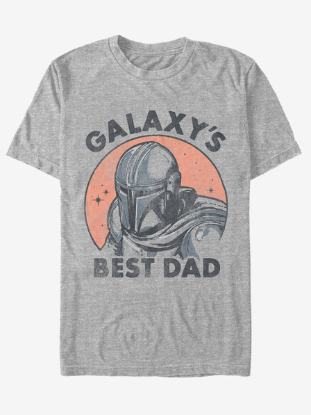 ZOOT.Fan Šedé unisex tričko ZOOT.Fan Star Wars Galaxy Mando