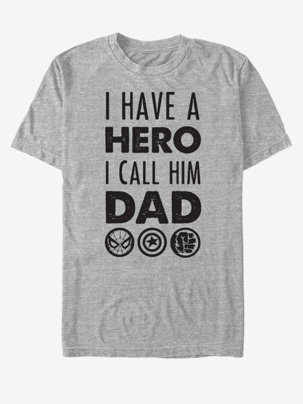ZOOT.Fan Šedé unisex tričko ZOOT.Fan Marvel Hero Dad