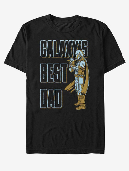 ZOOT.Fan Čierne unisex tričko ZOOT.Fan Star Wars Daddy MandoO