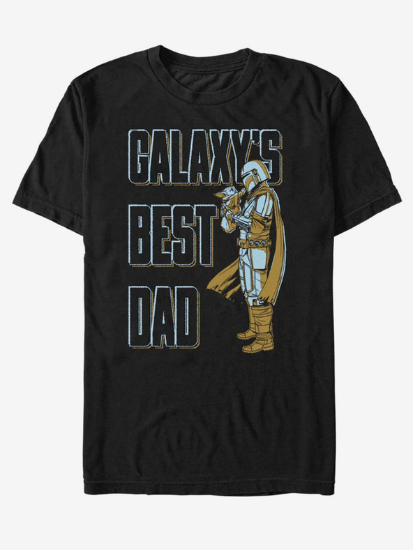 ZOOT.Fan Čierne unisex tričko ZOOT.Fan Star Wars Daddy MandoO