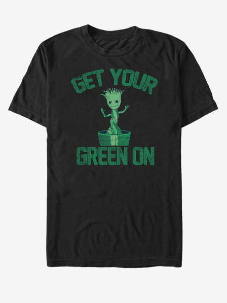 ZOOT.Fan Čierne unisex tričko Get Your Green On Groot Guardians of the Galaxy ZOOT.FAN Marvel