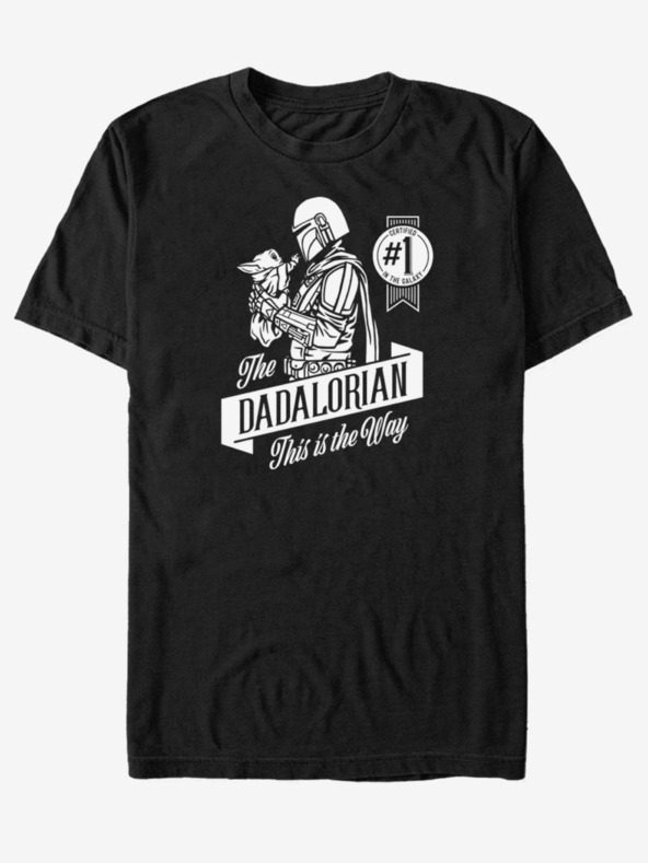 ZOOT.Fan Čierne unisex tričko ZOOT.Fan Star Wars Mando Bočný záber