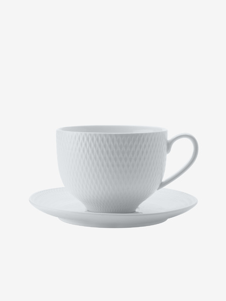 Maxwell & Williams Biely porcelánový šálka a tanierik Diamonds 220ml Maxwell & Williams