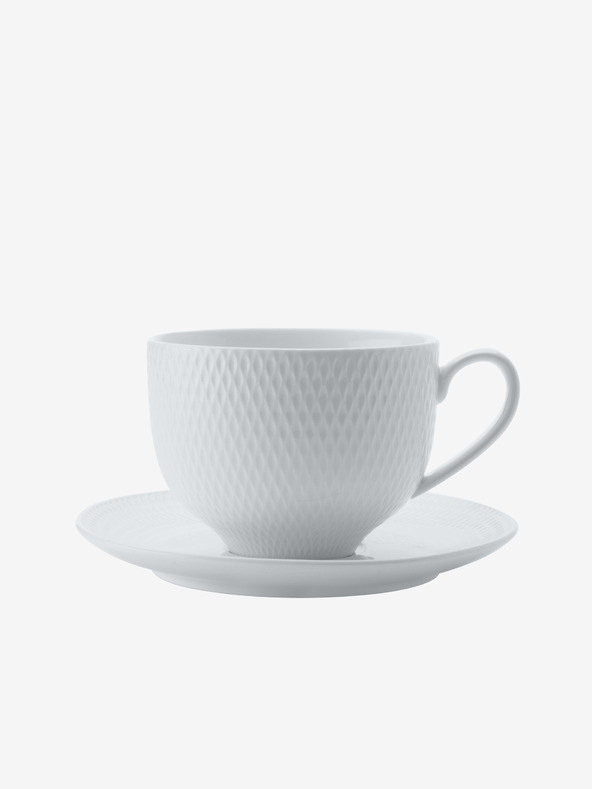 Maxwell & Williams Biely porcelánový šálka a tanierik Diamonds 220ml Maxwell & Williams