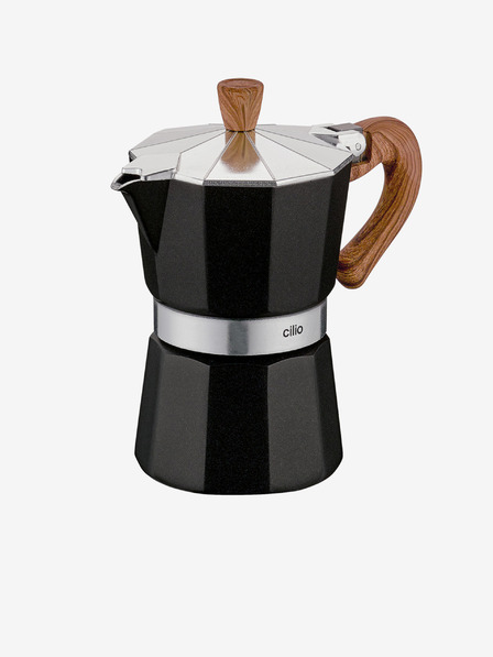 Cilio Čierny moka kávovar/espresso Classico Natura na 3 šálky Cilio