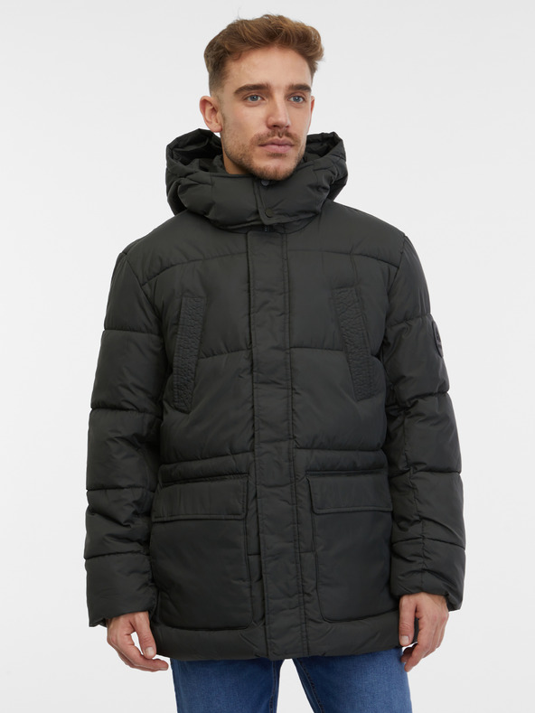 ONLY & SONS Čierna pánska prešívaná bunda ONLY & SONS Arwin