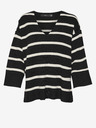 Vero Moda Čierno-biely dámsky pruhovaný sveter Vero Moda Saba
