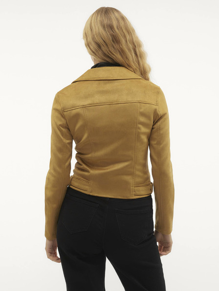 Vero Moda Dámska horčicová semišová bunda Vero Moda Jose