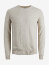 Jack & Jones Krémový základný sveter Jack & Jones Emil