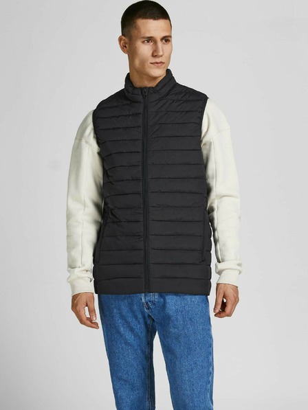 Jack & Jones Čierna prešívaná vesta Jack & Jones