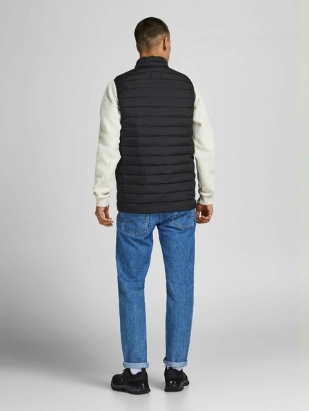Jack & Jones Čierna prešívaná vesta Jack & Jones
