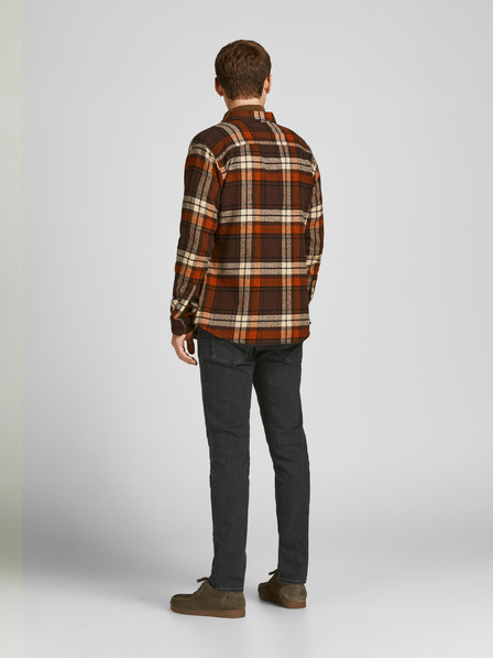 Jack & Jones Čierne pánske džínsy rovného strihu Jack & Jones Mike