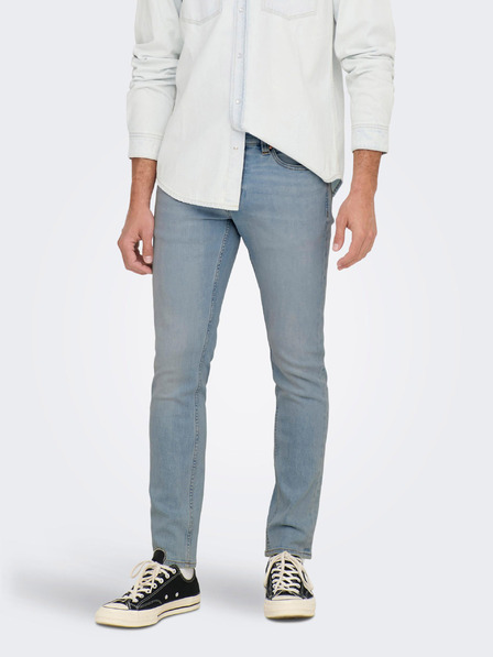 ONLY & SONS Svetlomodré pánske slim fit džínsy ONLY & SONS Loom