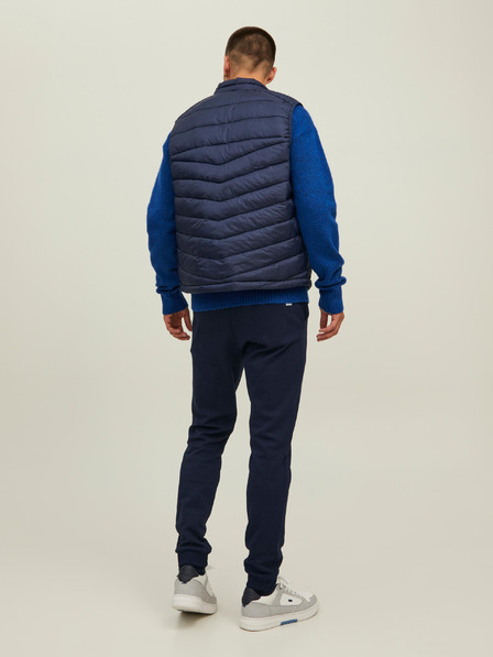 Jack & Jones Tmavomodrá pánska prešívaná vesta Jack & Jones Hero