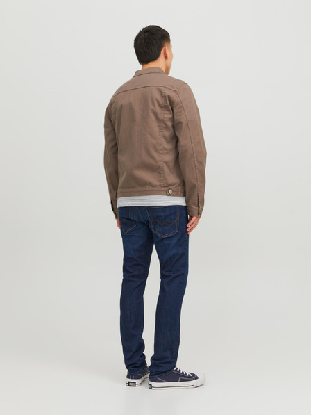 Jack & Jones Tmavomodré pánske džínsy úzkeho strihu Jack & Jones Glenn