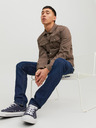Jack & Jones Tmavomodré pánske džínsy úzkeho strihu Jack & Jones Glenn