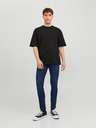 Jack & Jones Tmavomodré pánske džínsy úzkeho strihu Jack & Jones Glenn