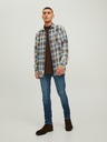Jack & Jones Tmavomodré pánske džínsy úzkeho strihu Jack & Jones Glenn