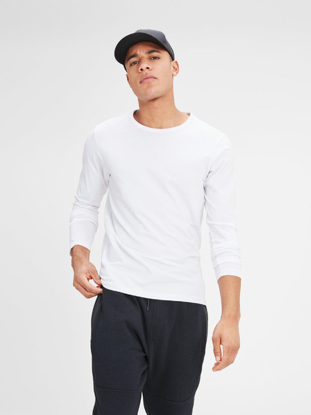Jack & Jones Biele pánske základné tričko Jack & Jones