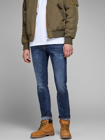 Jack & Jones Tmavomodré slim fit džínsy Jack & Jones Tim