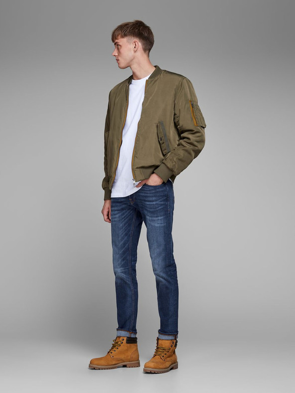 Jack & Jones Tmavomodré slim fit džínsy Jack & Jones Tim