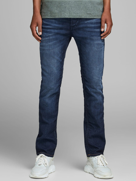 Jack & Jones Tmavomodré slim fit džínsy Jack & Jones Tim