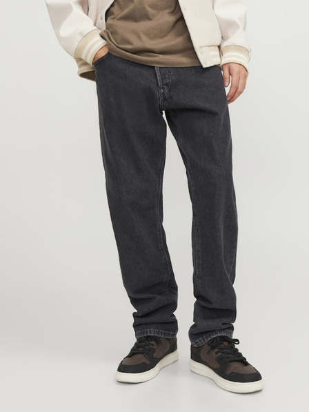 Jack & Jones Čierne pánske džínsy rovného strihu Jack & Jones Chris
