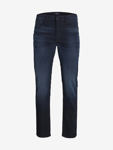 Jack & Jones Tmavomodré pánske džínsy úzkeho strihu Jack & Jones Glenn