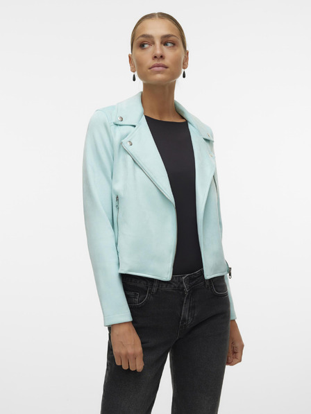 Vero Moda Svetlomodrá semišová bunda pre ženy Vero Moda Jose