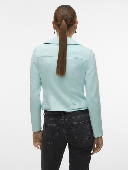 Vero Moda Svetlomodrá semišová bunda pre ženy Vero Moda Jose