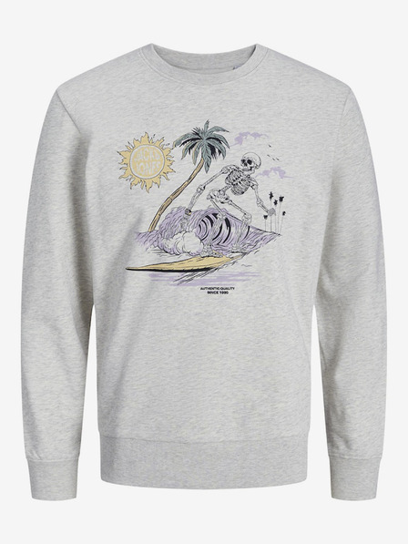 Jack & Jones Svetlo šedá pánska mikina Jack & Jones Zion