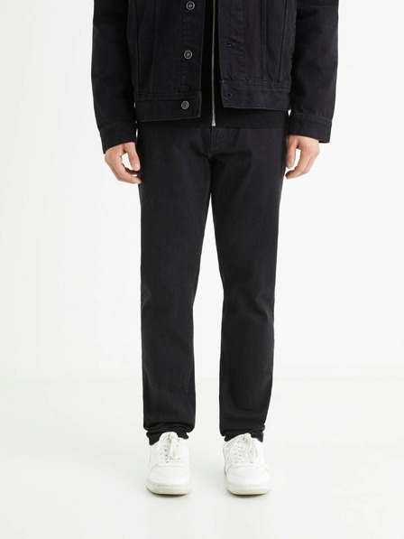 Celio Čierne pánske džínsy slim fit Celio C25