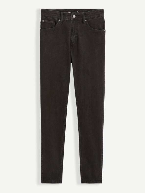 Celio Čierne pánske džínsy slim fit Celio C25