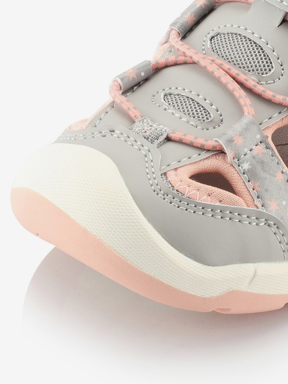 ALPINE PRO Sivé dievčenské outdoorové sandále ALPINE PRO GROBO