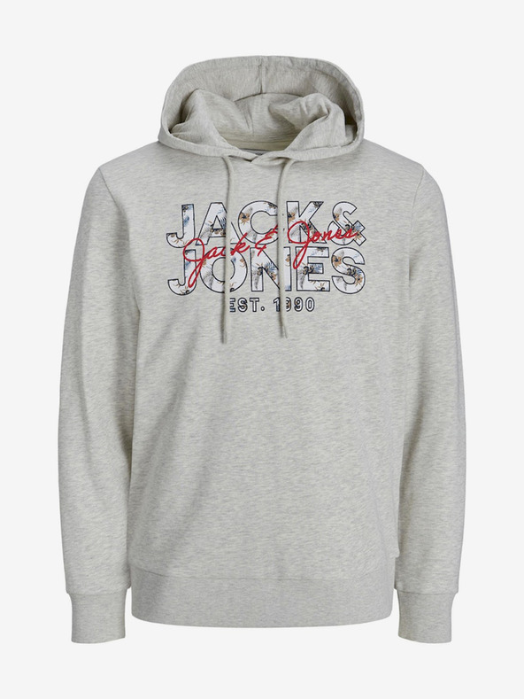 Jack & Jones Svetlošedá pánska mikina Jack & Jones Henry